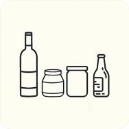 Sticker carré sans texte verre - blanc