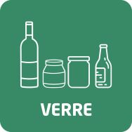 Sticker carré universel verre/vert