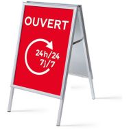 Stop-Trottoir A1 Ensemble Complet Ouvert 24/7 Rouge