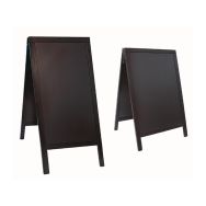 Stop trottoir en pin 89x56,5x6,5 cm noir-Woody-Securit