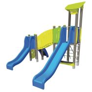 Structure fun glisse 2 tourelles alu - Manutan Expert