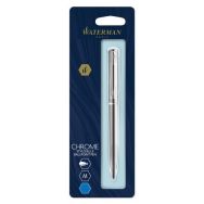 Stylo bille Allure Chrome Métal pointe moyenne bleue