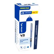 Stylo roller encre liquide Hi-Tecpoint V5 Pilot (Boite de 20) - Bleu