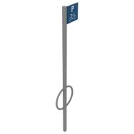 Support-vélos PARKEA double mât tête plate métal - Buton Design