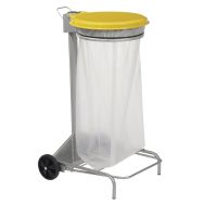 Support Sac Mobile à pédale Collecroule - 110L 1021 Jaune