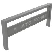 Support motos/scooters SECUR signalétique métal - Buton Design