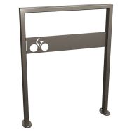 Support vélos Milan avec signalétique platines - galva gris Procity