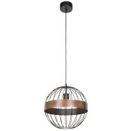 Suspension Raw globe boule Ø30 en métal noir
