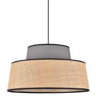 Suspension composée 2 coniques coton raphia - Corep
