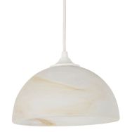 Suspension dôme en verre verre décor nuage Ø 19 cm - Corep