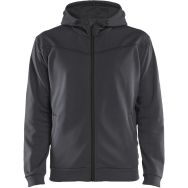 Sweat zippé à capuche gris moyen - 4XL