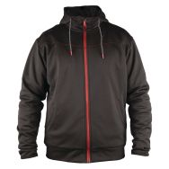 Sweat zippé à capuche noir/rouge taille L