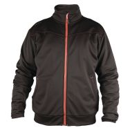 Sweat zippé noir/rouge