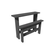Table-banc haute Snack 2 places plastique recyclé - Espace Urbain