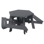 Table-bancs Gala PMR 2 fauteuils plastique recyclé - Espace Urbain
