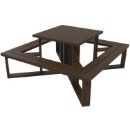 Table-bancs Station plastique recyclé - Espace Urbain