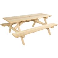 Table-bancs bois Batz Robinier - Mobextan