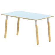 Table 4 pieds inclinés métal/bois 180 x 80 cm stratifié ABS