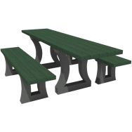 Table Arizona PMR 2 banquettes plastique recyclé - Espace Urbain