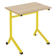 Table scolaire roulettes Atlas T3 à T6 chants alaisés - Manutan Expert