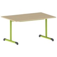 Table Bandana 120 80 cm fixe dégagement latéral stratifié - Mobidecor