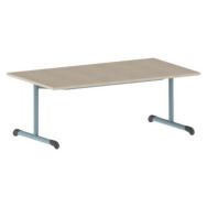 Table Bandana 140 80 cm fixe dégagement latéral stratifié - Mobidecor