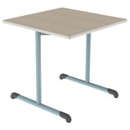 Table Bandana 80 x 80 cm T6 - DL - strat polyuréth. acacia beige/lagon