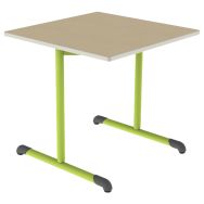 Table Bandana 80x80 dégagemt latéral stratifié polyuréthane-Mobidecor
