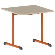 Table Bandana carrée 80 80 fixe dégagement latéral stratifié-Mobidecor