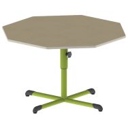 Table Bandana octogonale Ø120 réglable strat polyuréthane - Mobidecor