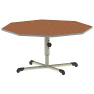 Table Bandana octogonale réglable piètement central softop - Mobidecor