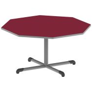 Table Bandana octogonale piètement central polyuréthane - Mobidecor