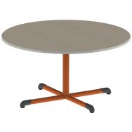 Table Bandana piètement central stratifié polyuréthane - Mobidecor