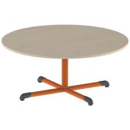 Table Bandana ronde 120 fixe dégagement latéral stratifié - Mobidecor