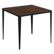 Table Bolonia 80 x 80 cm stratifié compact piètement acier - Jayso