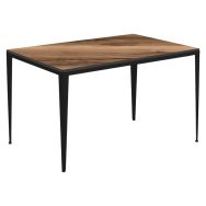 Table Bolonia rectangulaire strat. compact piètement acier - Jayso
