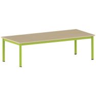 Table Carélie 180 x 80 cm mobile T2 stratifié hêtre miel - vert 1864