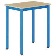 Table Carélie 70 x 50 cm fixe T7 mélaminé chants polypropylène - hêtre/bleu