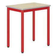 Table Carélie 70 fixe strat coq oeuf chants polyuréthane - Mobidecor