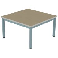 Table Carélie 80 x 80 cm 4 pieds stratifié polyuréthane - Mobidecor
