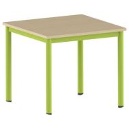 Table Carélie carrée 80 x 80 cm mobile 4 pieds stratifié - Mobidecor