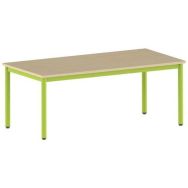 Table Carélie rectangulaire 160 80 cm fixe pieds stratifié - Mobidecor