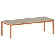 Table Carélie rectangulaire 200 80 mobile pieds stratifié - Mobidecor