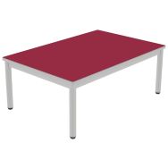 Table Carélie rectangulaire 4 pieds stratifié polyuréthane - Mobidecor