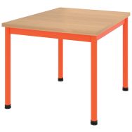 Table Comite 80x80 cm T2 - 4P plateau stratifié ABS - hêtre vicenza/orange 2004