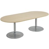 Table Conseil Ovale pied tulipe base ronde