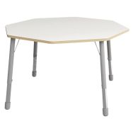 Table Eko octogonale ø 146 cm réglable T1 à T3 - blanc
