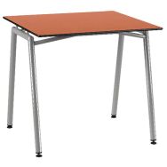 Table Ella carrée 80 x 80 cm fixe pieds stratifié compact - Mobidecor