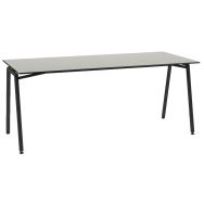 Table Ella rectangulaire T6 fixe 4 pieds stratifié compact - Mobidecor