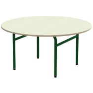 Table Elodie II 4 pieds Ø120 cm T3- piètement vert